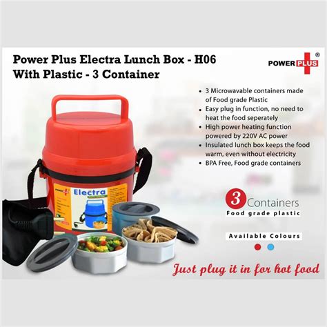 jazam Power Plus Electra Plastic Microwaveable 3 Containers 